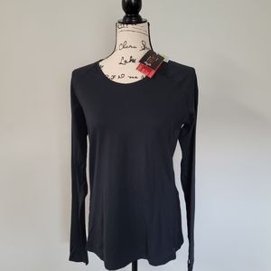 Under Armor black fitted long sleeve shirt in L